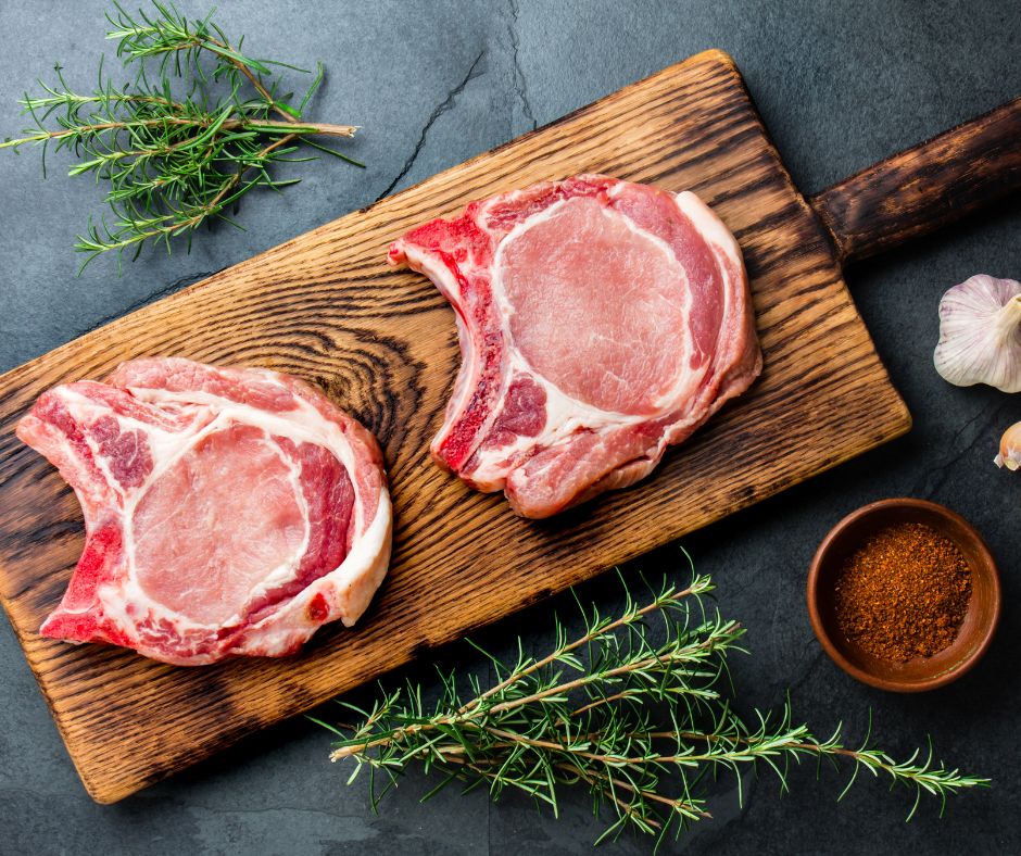 Thin Cut Bone-in loin chops 2 pack
